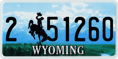 WY license plate 251260