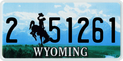 WY license plate 251261