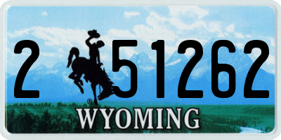 WY license plate 251262