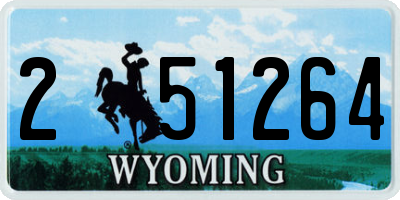WY license plate 251264
