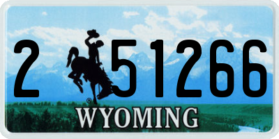 WY license plate 251266