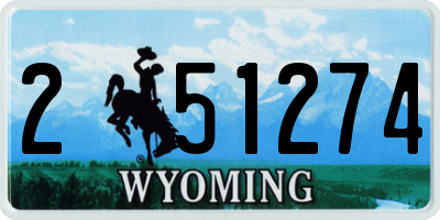 WY license plate 251274