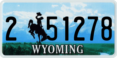WY license plate 251278