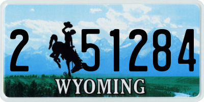 WY license plate 251284