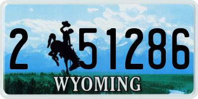 WY license plate 251286