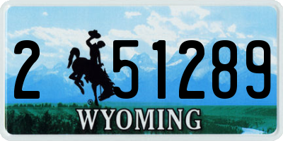 WY license plate 251289