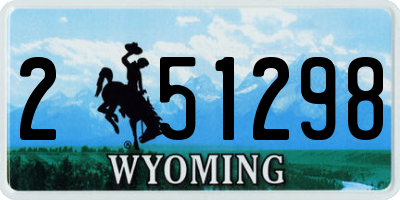WY license plate 251298