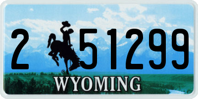WY license plate 251299