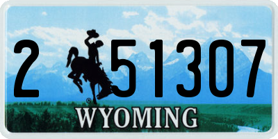 WY license plate 251307