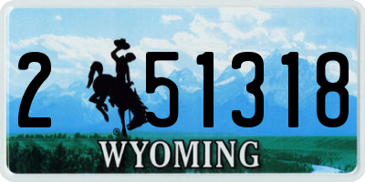 WY license plate 251318