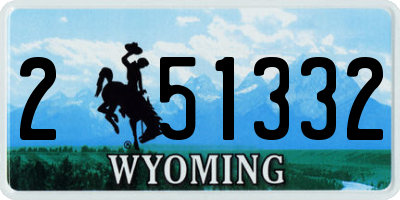 WY license plate 251332