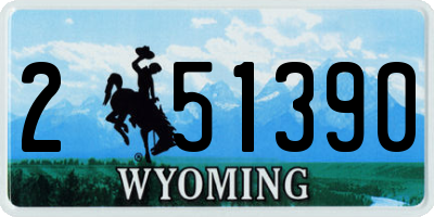 WY license plate 251390