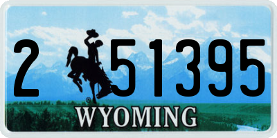WY license plate 251395