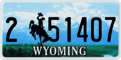 WY license plate 251407