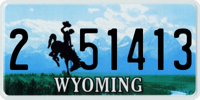 WY license plate 251413