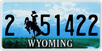 WY license plate 251422
