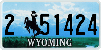 WY license plate 251424