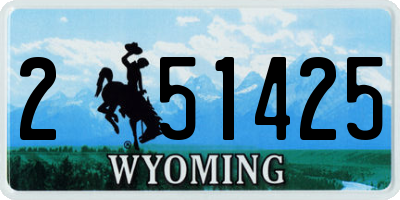 WY license plate 251425