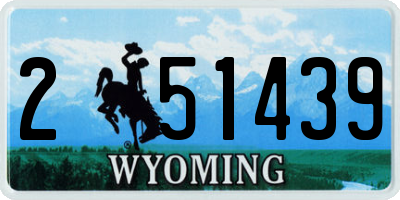 WY license plate 251439