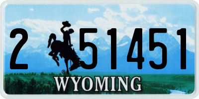 WY license plate 251451