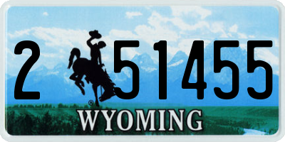 WY license plate 251455