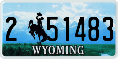 WY license plate 251483