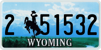 WY license plate 251532