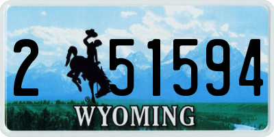 WY license plate 251594