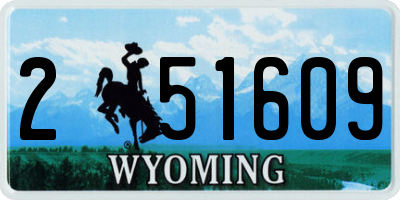 WY license plate 251609