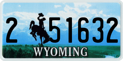 WY license plate 251632