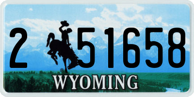 WY license plate 251658