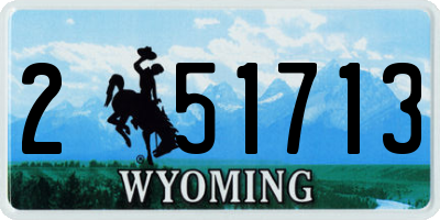 WY license plate 251713