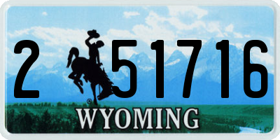 WY license plate 251716