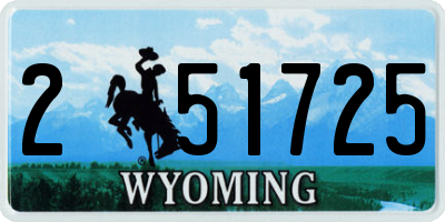WY license plate 251725