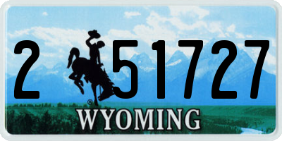 WY license plate 251727