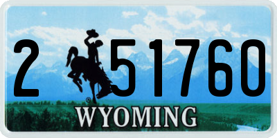 WY license plate 251760