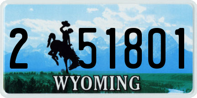 WY license plate 251801
