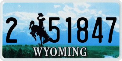 WY license plate 251847