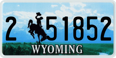 WY license plate 251852