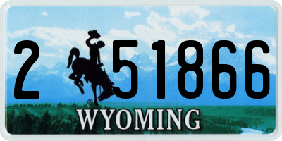 WY license plate 251866