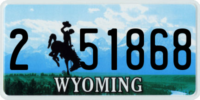 WY license plate 251868