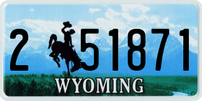 WY license plate 251871