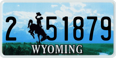 WY license plate 251879