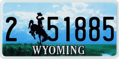 WY license plate 251885