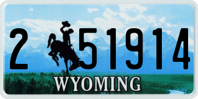 WY license plate 251914