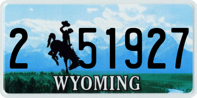 WY license plate 251927