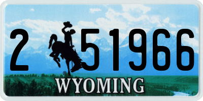 WY license plate 251966
