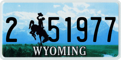 WY license plate 251977