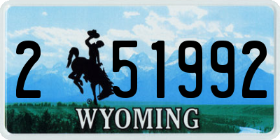 WY license plate 251992