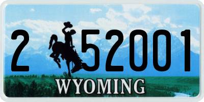 WY license plate 252001